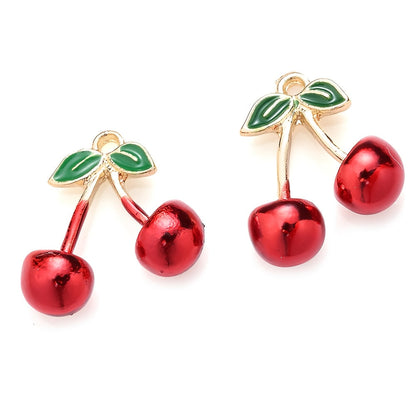 2PCS Fruit Series Alloy Pendant Set