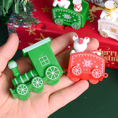 Mini PVC Christmas Train Ornament