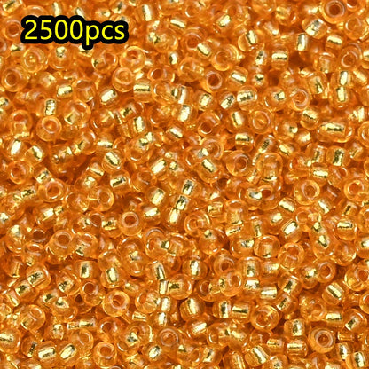 2500pcs/set 1.5mm Shiny Glass Seed Beads