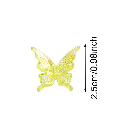 30pcs/set 25mm Transparent Butterfly Acrylic Beads