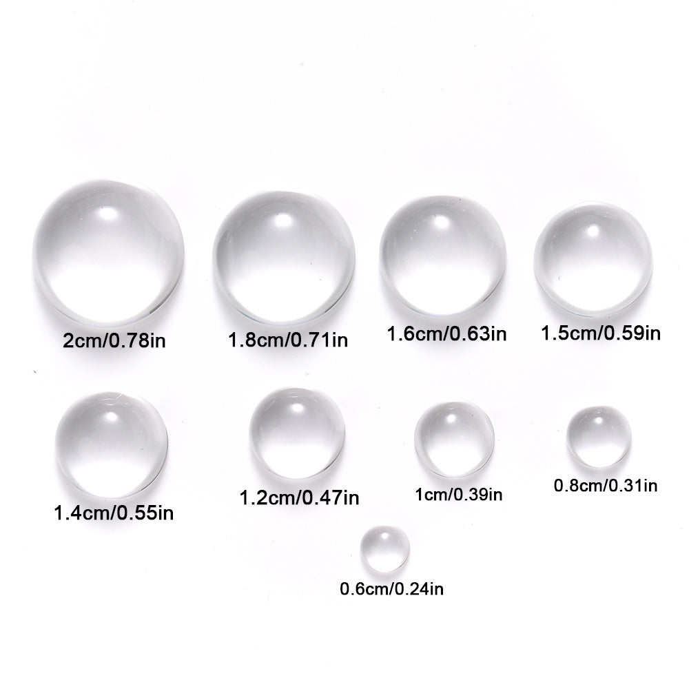 20/50PCS Transparent Dome Glass Cabochon Set
