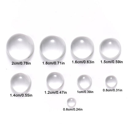 20/50PCS Transparent Dome Glass Cabochon Set