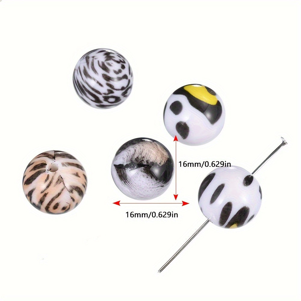 Leopard Print Acrylic Beads