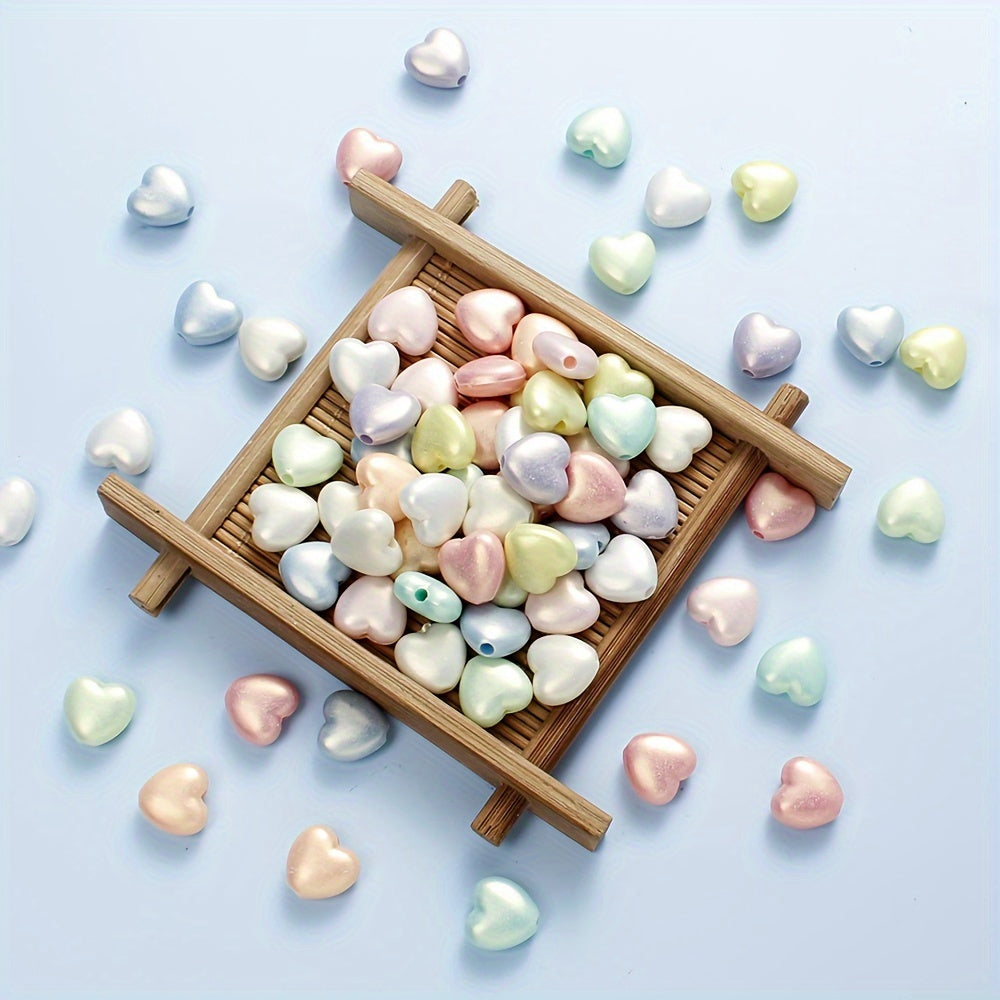 Macaron Color Love Acrylic Beads