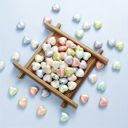 Macaron Color Love Acrylic Beads