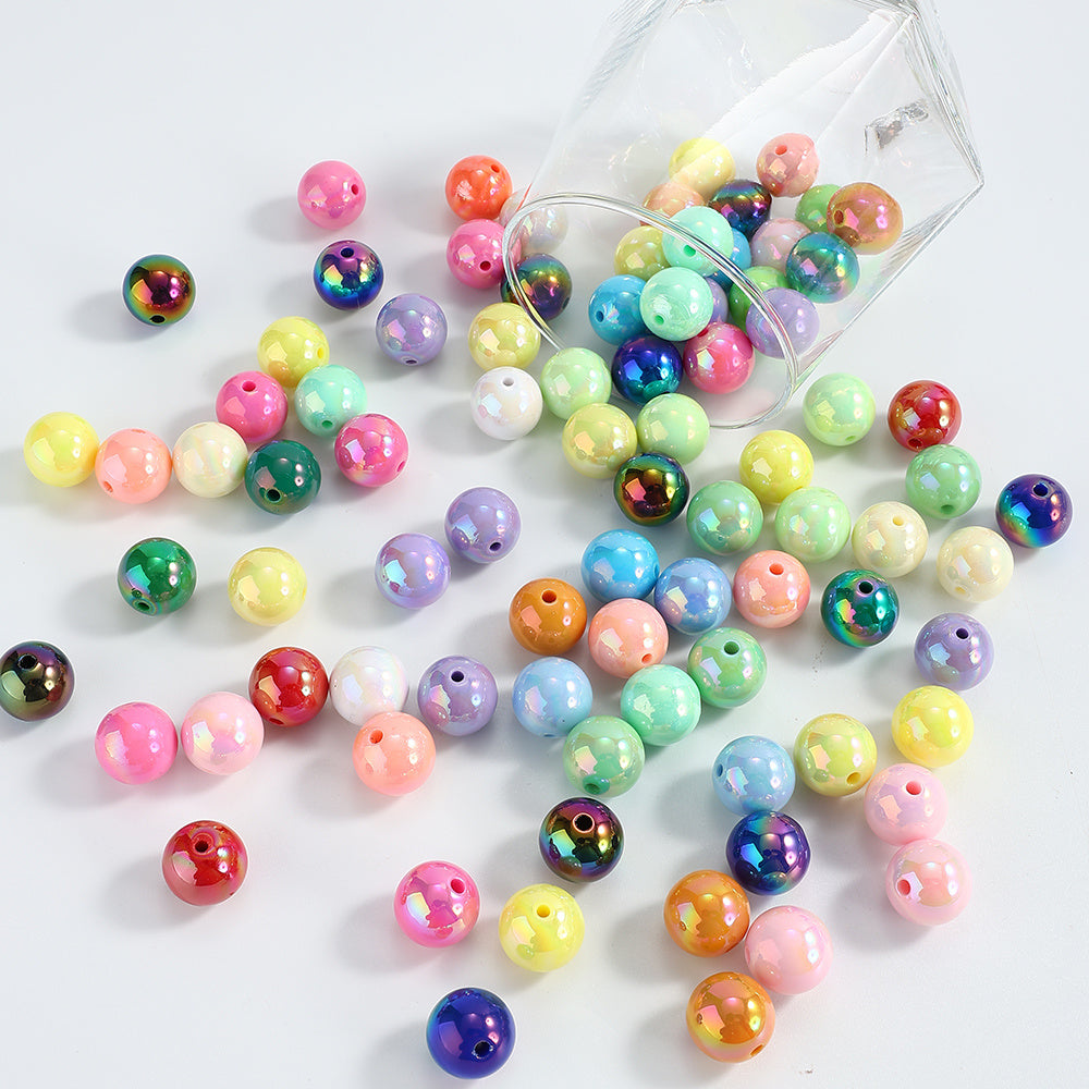 20pcs/set 16mm Shiny AB Color Round Acrylic Focal Beads