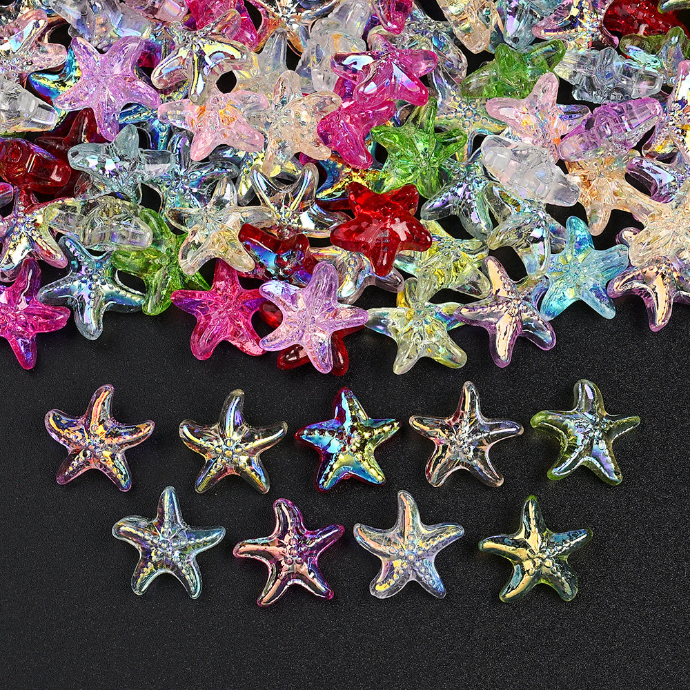 AB Ocean Starfish Glass Beads