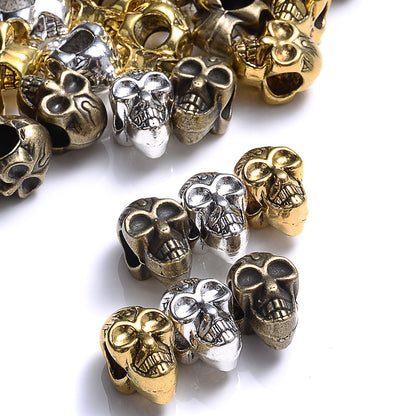 10pcs 7x12mm Vintage Skull Alloy Spacer Beads