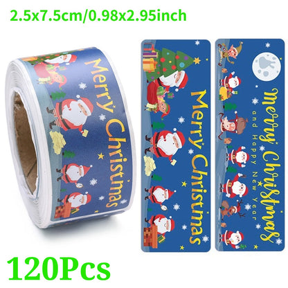 Christmas Pattern Rectangular Stickers