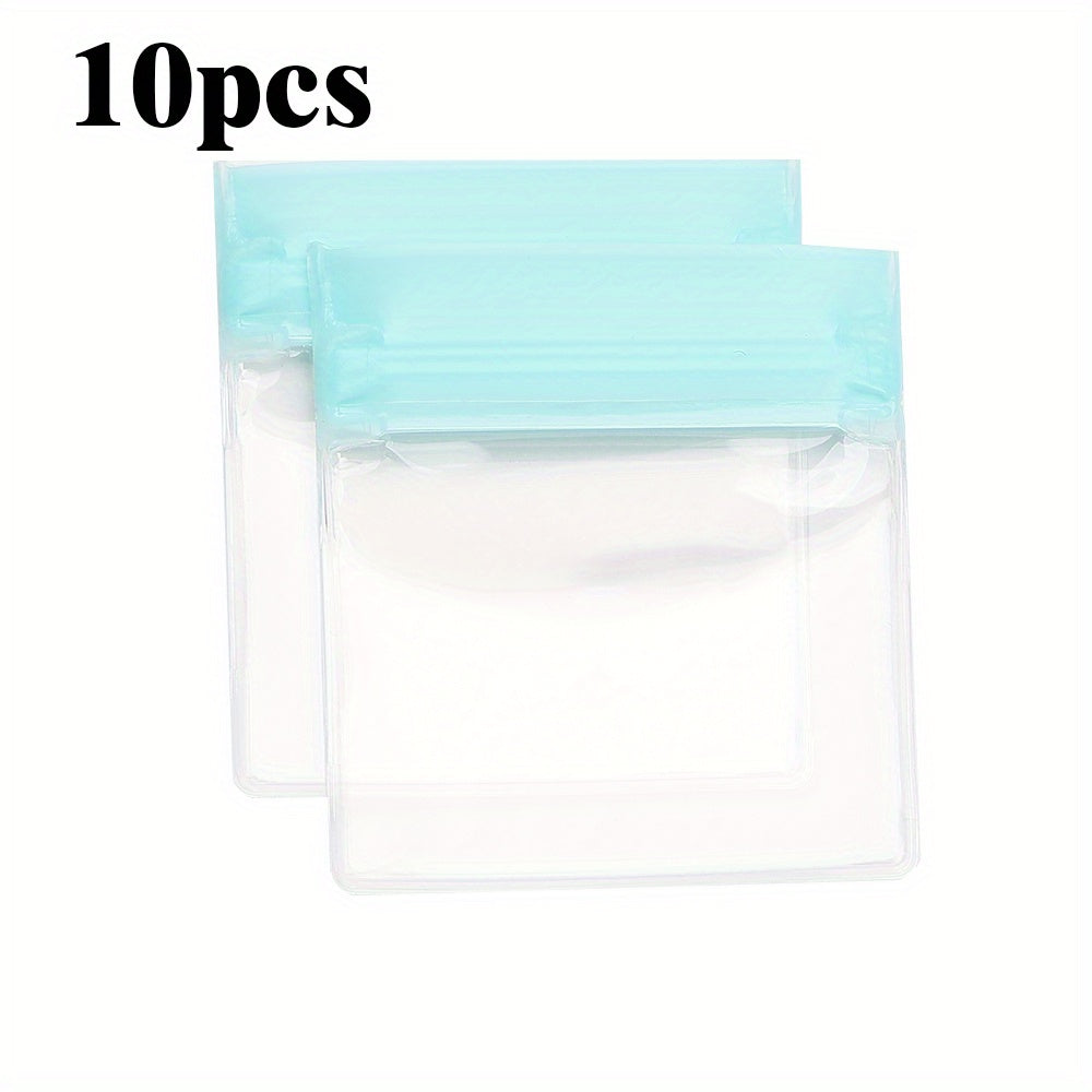 10-Piece Clear Plastic Self-Sealing Jewelry Packaging Bags