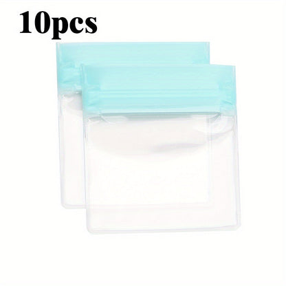 10-Piece Clear Plastic Self-Sealing Jewelry Packaging Bags