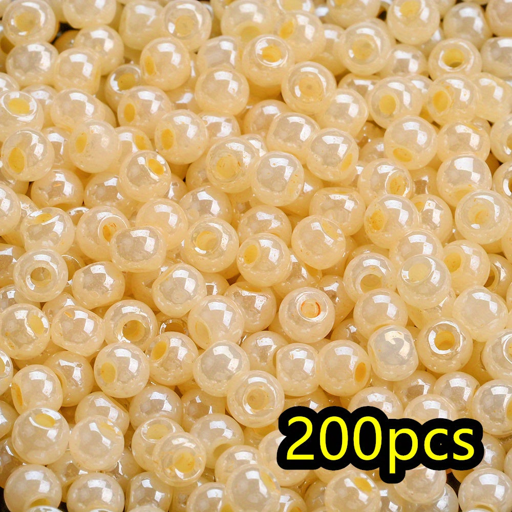 200pcs 4mm Super Shiny Glass Ice Beads