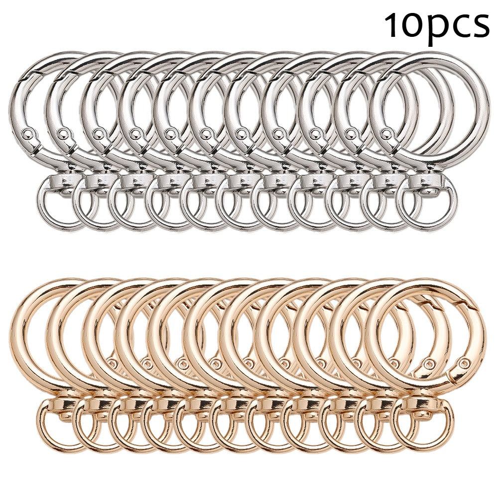 Round Circle Buckle Keychain Hooks