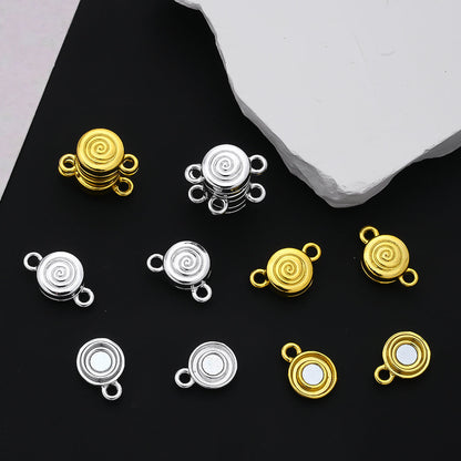 Golden and White Candy-Shaped Magnetic Jewelry Clasps