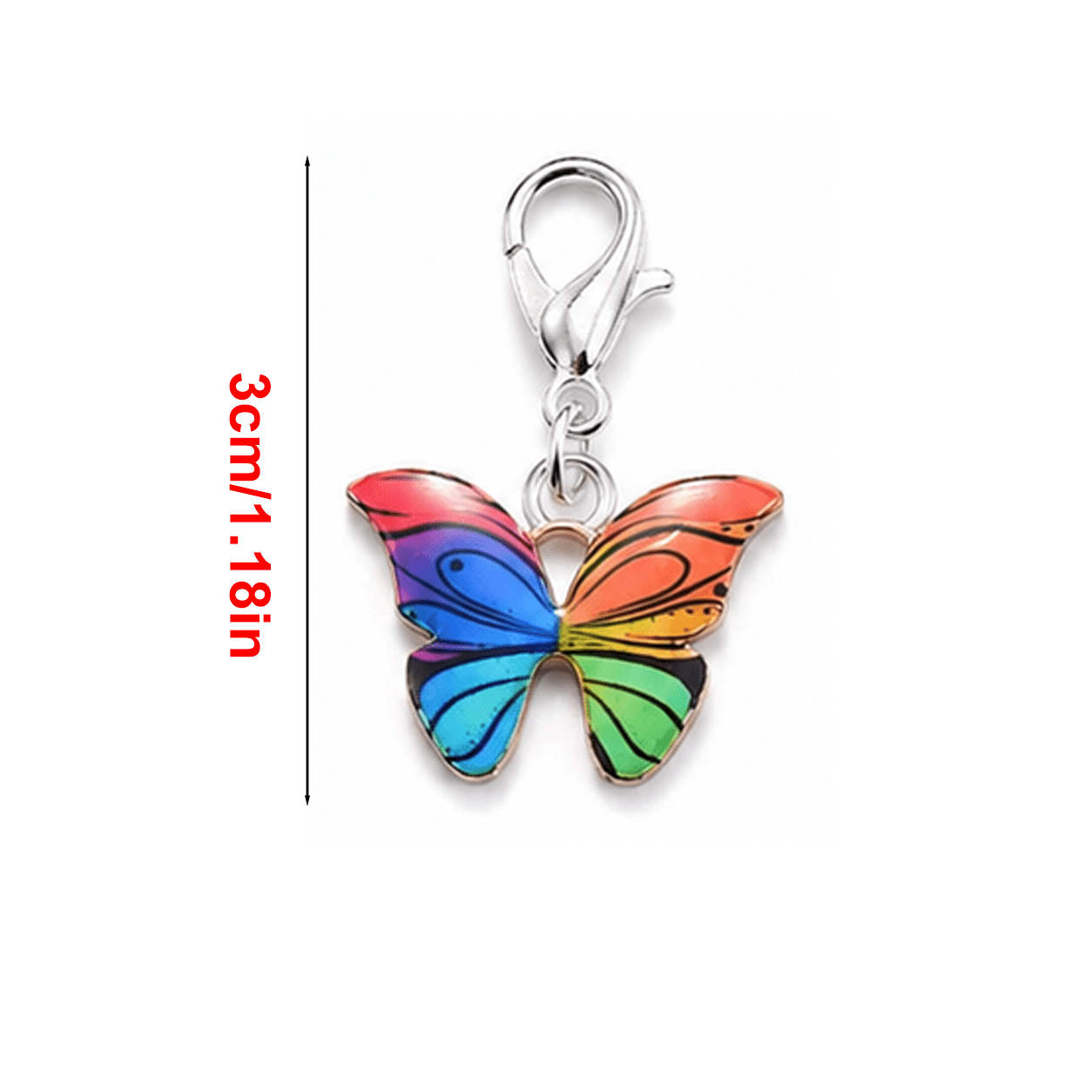 Butterfly Pendant Lobster Keychain Set