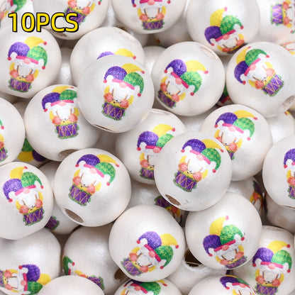 10pcs/set 16mm Carnival Wooden Beads
