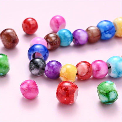 10/12mm Mixed Color Acrylic Large Hole Round Beads