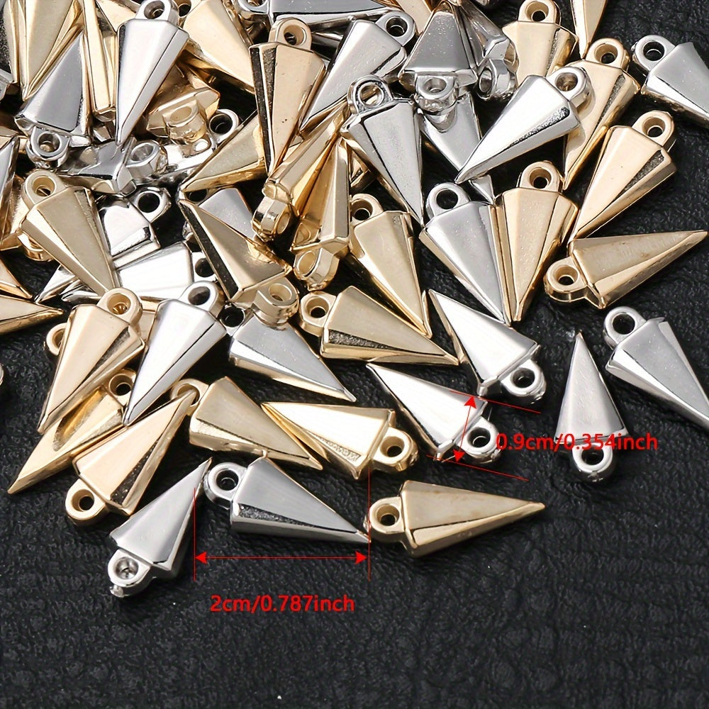 Gold & Silver CCB Plastic Pendants