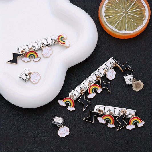 Cloud Rainbow Lightning Stainless Steel Bracelet