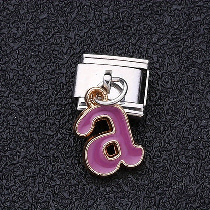 1PC A-Z English Letter Charm Link Set for 9mm Bracelets