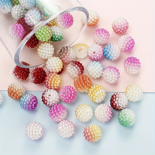 200pcs 12mm Two-Color Bayberry Ball Acrylic Beads