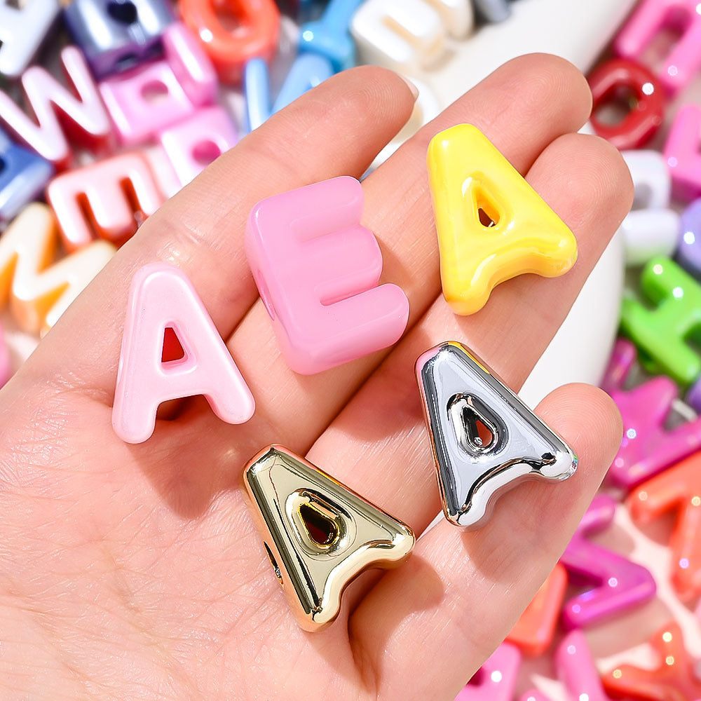 Colorful Alphabet Acrylic Beads