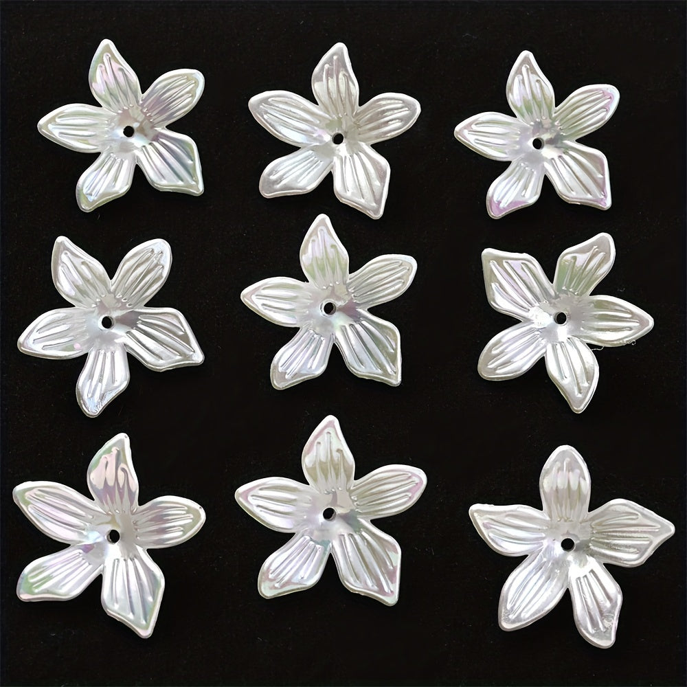 10PCS 25/26mm AB Flower Acrylic Bead Set