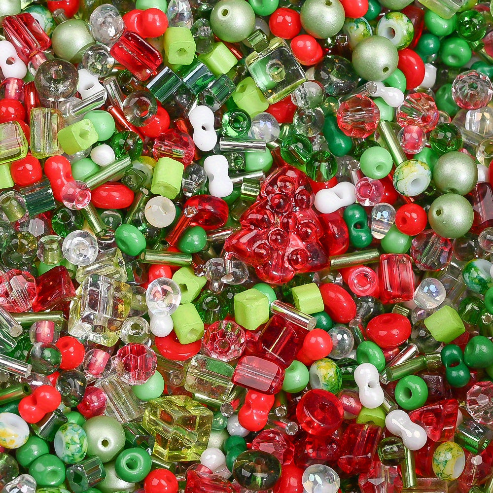 20g/bag Christmas Irregular Glass Seed Beads