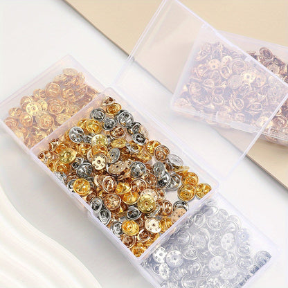 100-Piece Metal Butterfly Brooch Pin Backs