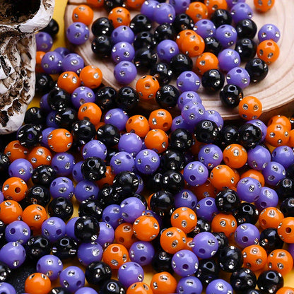 100pcs/set 8mm Halloween Disco Ball Acrylic Beads