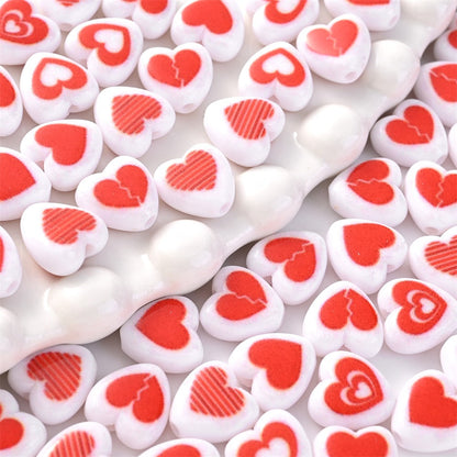 Red Heart Acrylic Beads
