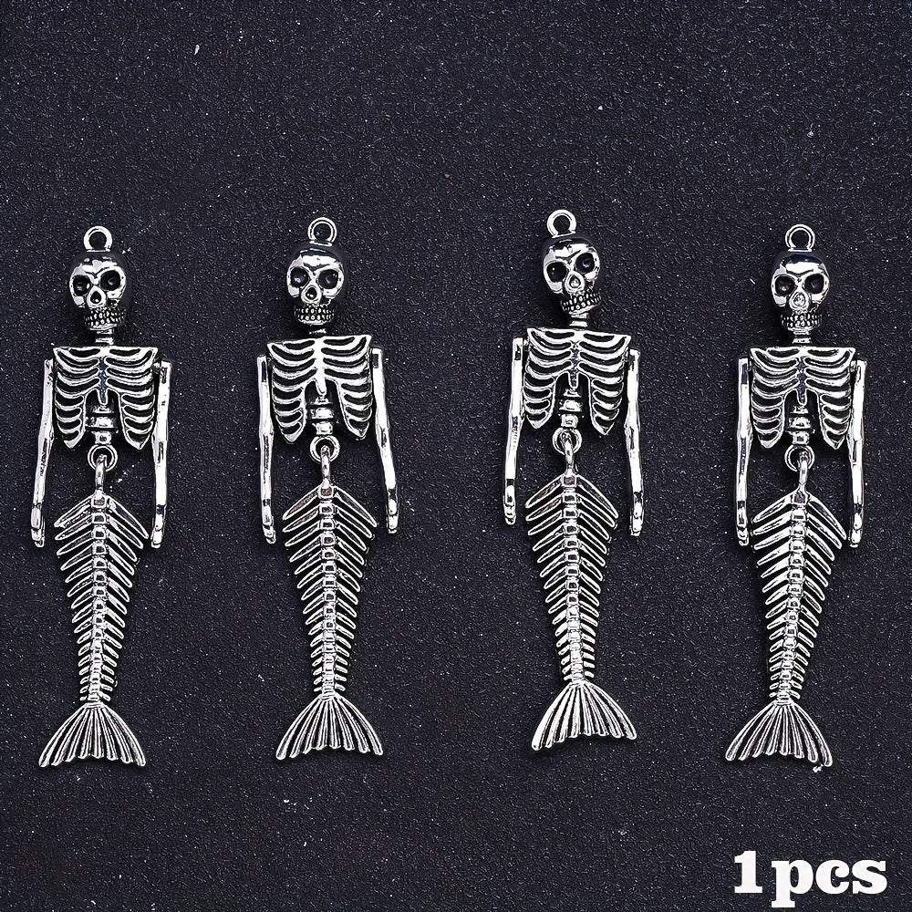 Halloween Mermaid Skull Charms