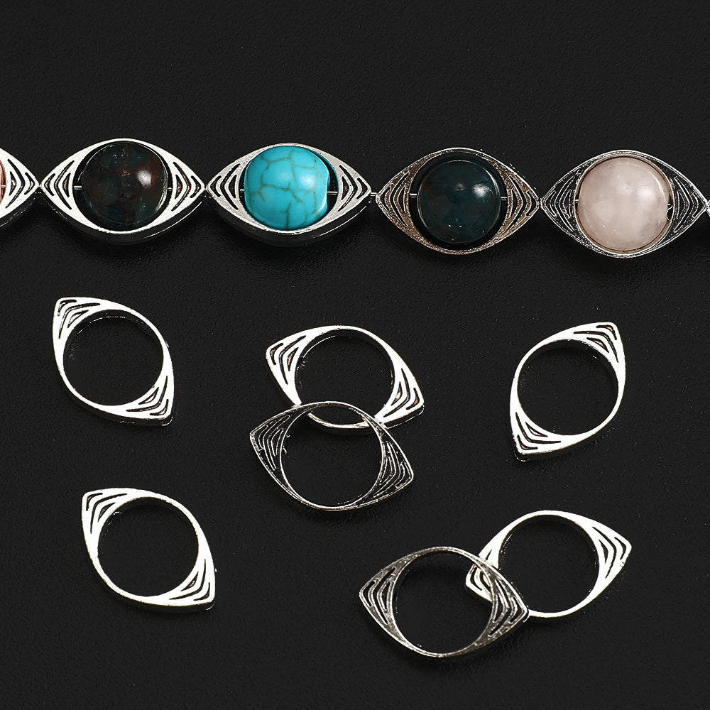 30pcs Alloy Devil's Eye Spacer Beads