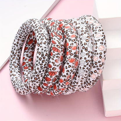 Leopard Print Silicone Ring Beads