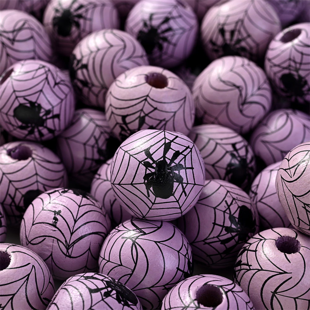 Halloween Printed Wooden Beads