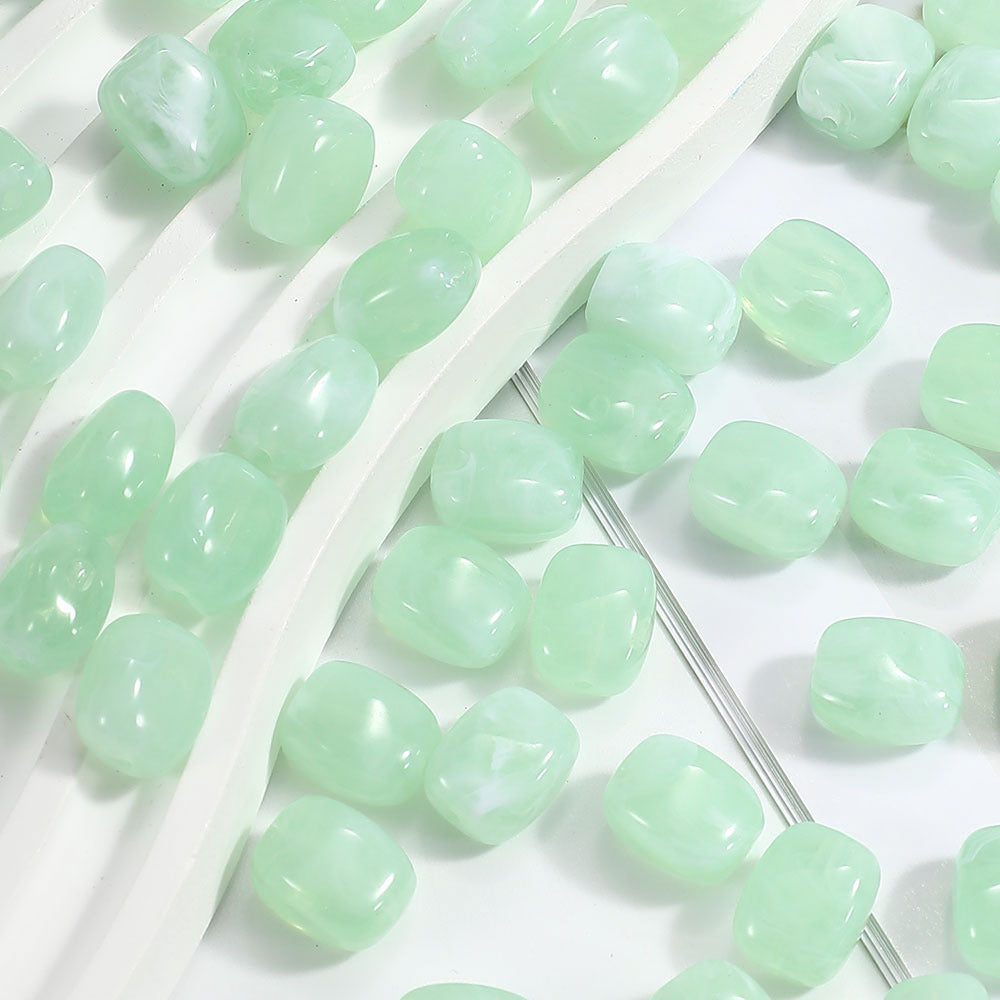 Multicolor Acrylic Straight-Hole Spacer Beads