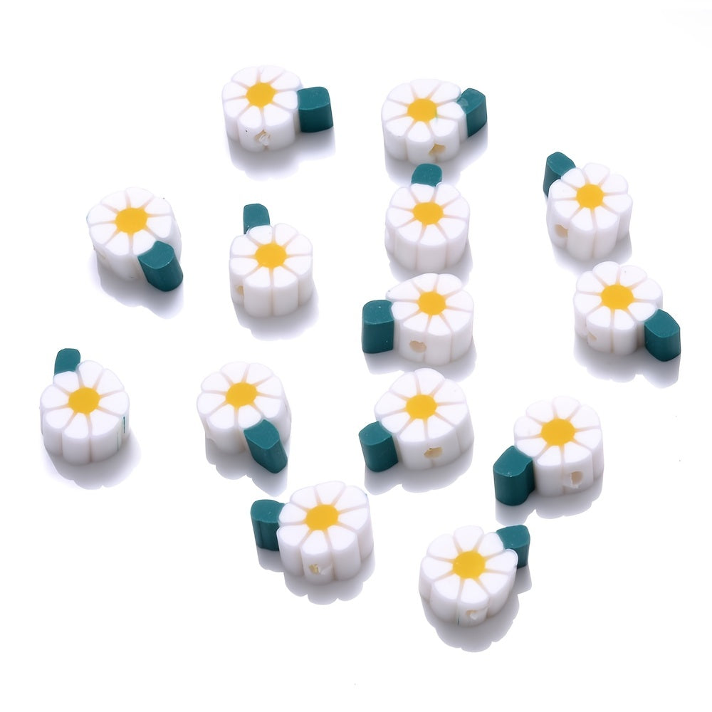 Daisy Polymer Clay Beads