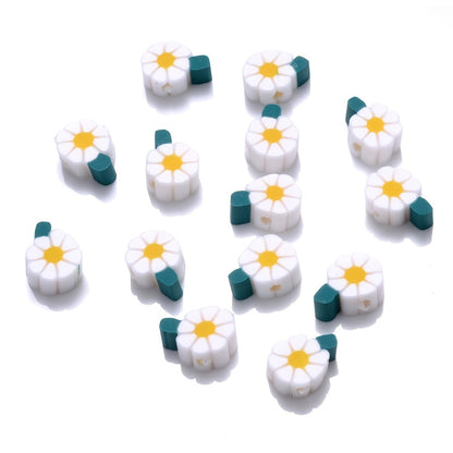 Daisy Polymer Clay Beads