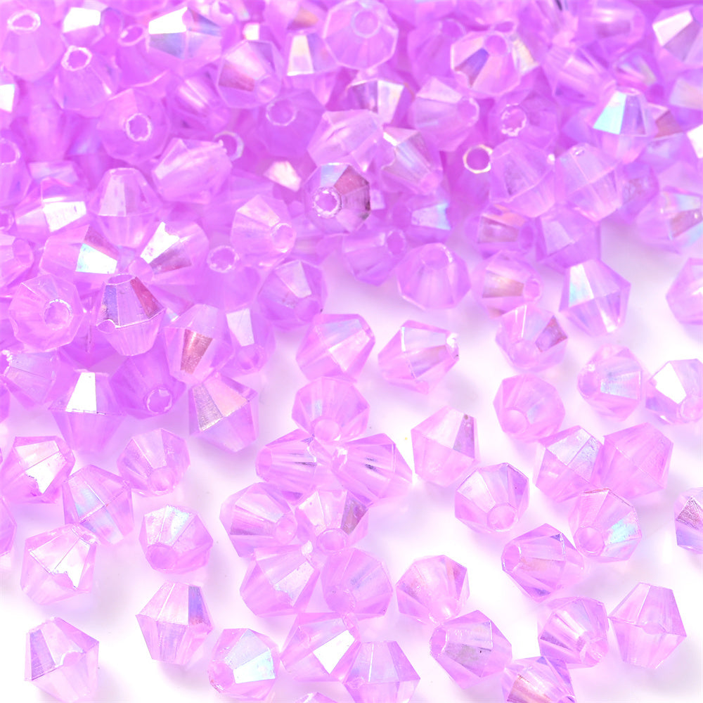 1000pcs 4mm Shiny Acrylic Faceted Beads