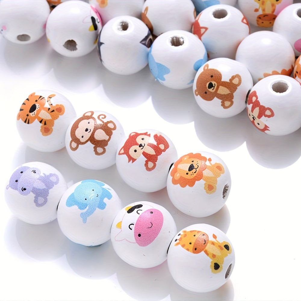 Christmas Wooden Santa & Tree Beads