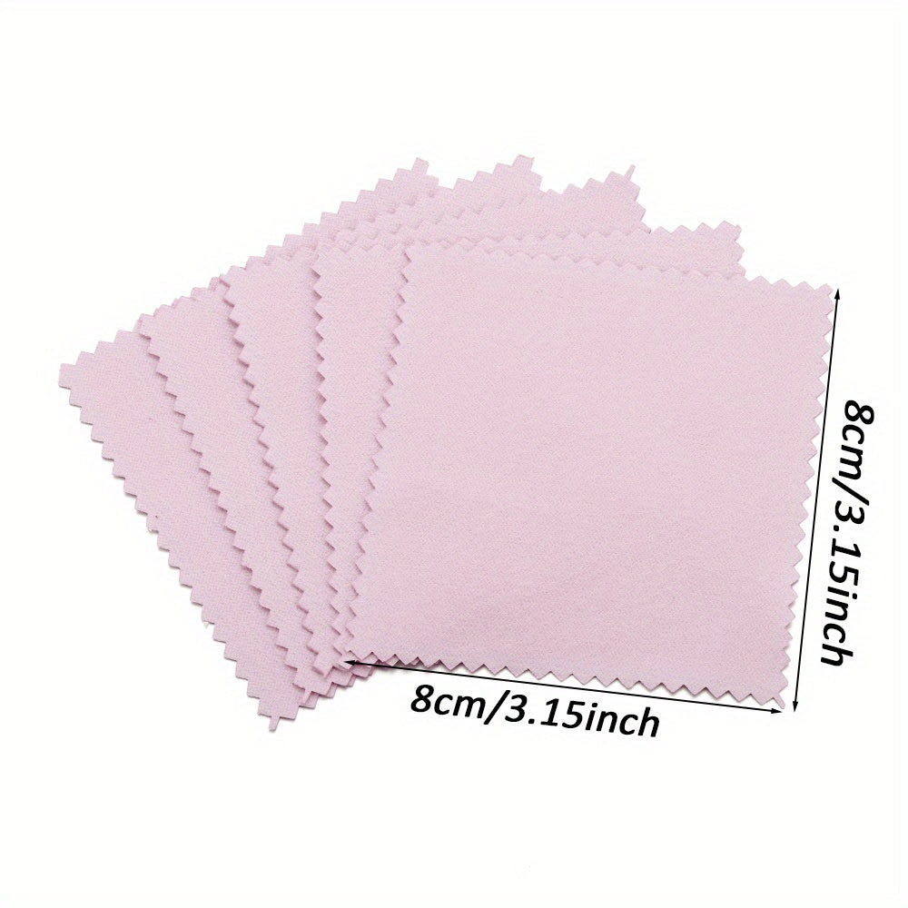 8x8 cm Double-Sided Velvet Jewelry Polishing Cloths