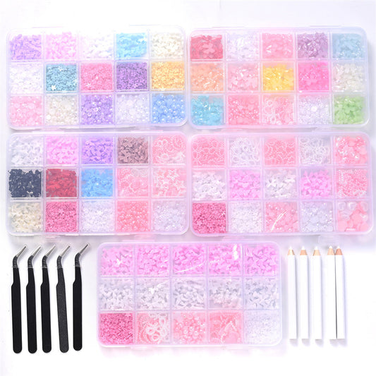 Mixed Resin Decorative Beads Set