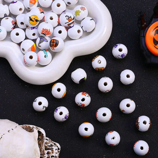Halloween Themed Wooden Beads