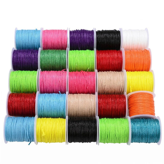 Random Color Waxed Leather Cord Set