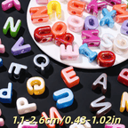 Colorful Alphabet Acrylic Beads