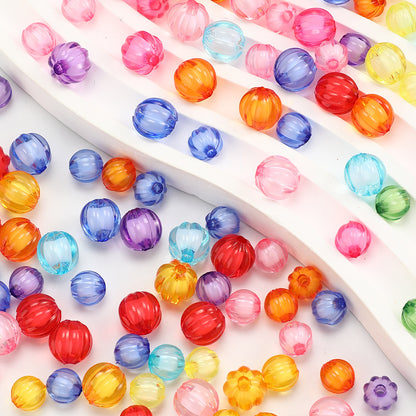 8/10mm Transparent Pumpkin Acrylic Beads