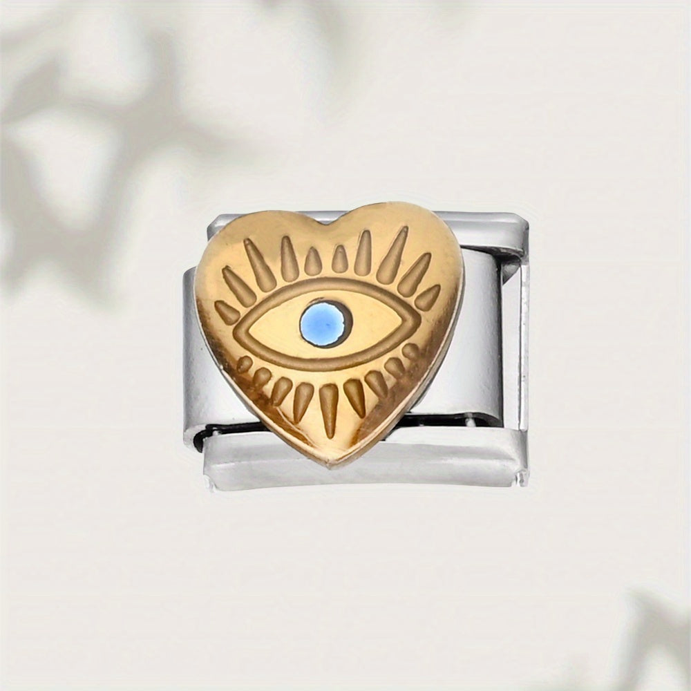 1pc 9mm Stainless Steel Italian Charm Bead