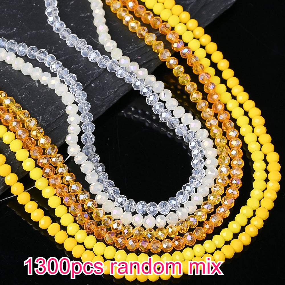 Colorful Crystal Faceted Spacer Beads Set