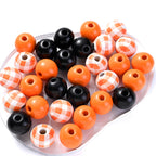 Halloween Buffalo Plaid Wooden Beads