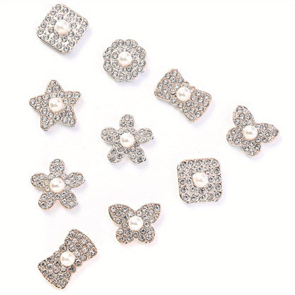 Mix CCB Flower Star Butterfly Flatback Rhinestone Beads